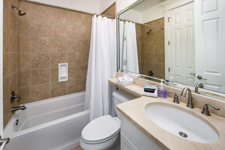 Second floor third full size bathroom with shower/tub combo Second floor third full size bathroom with shower/tub combo