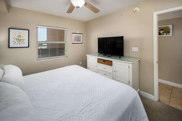 Master bedroom with TV