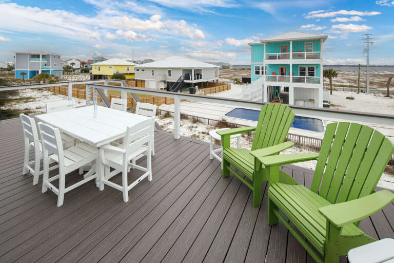 Back deck balcony area on first level