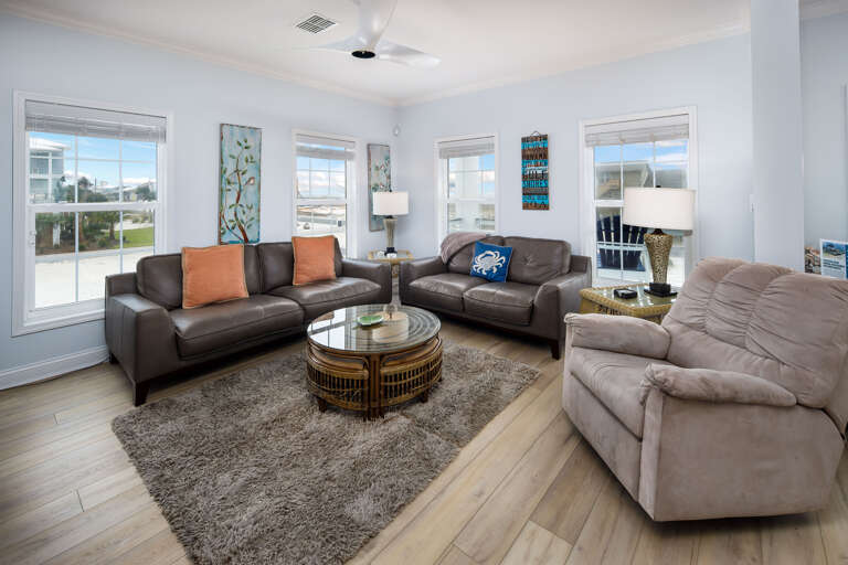 Large living room area on first level