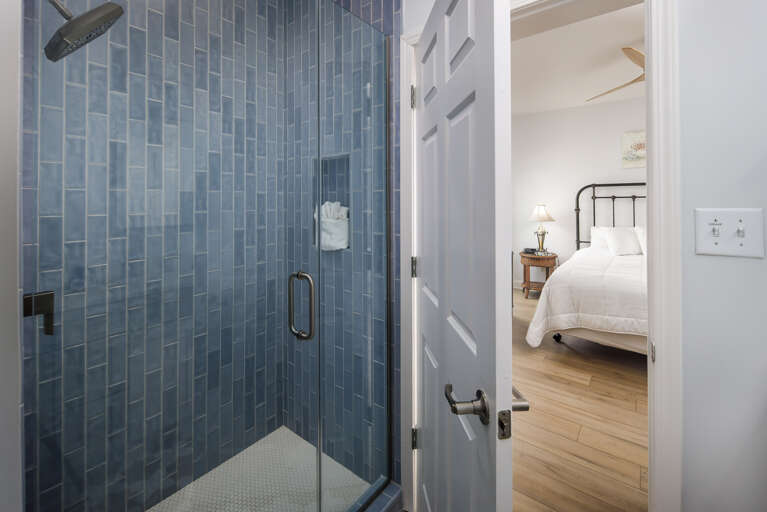 Master bathroom with walk-in shower