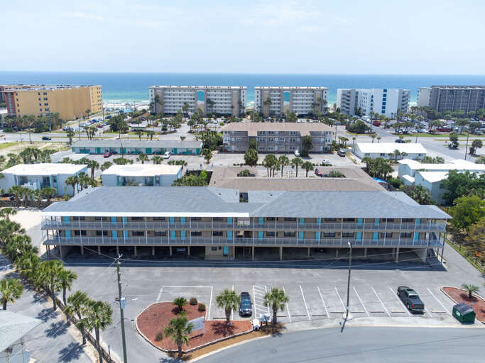 Aerial View of Sandy Pointe Condominiums