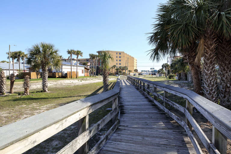 Boardwalk to public beach access