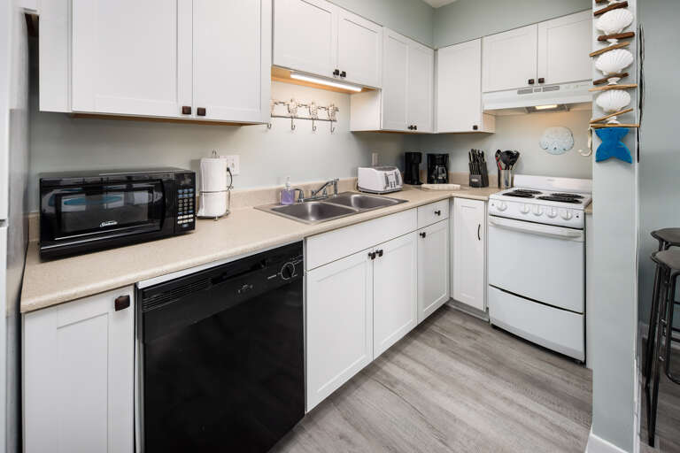 Open kitchen fully equipped