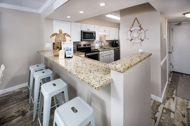 Extra seating at breakfast bar