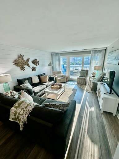 Living room with private balcony