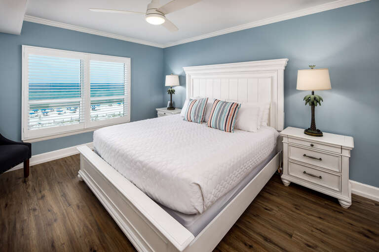 Master bedroom with king size bed