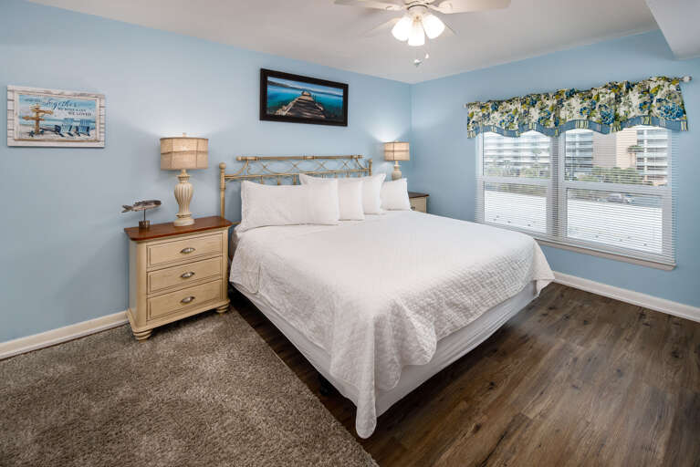 Master bedroom with king size bed
