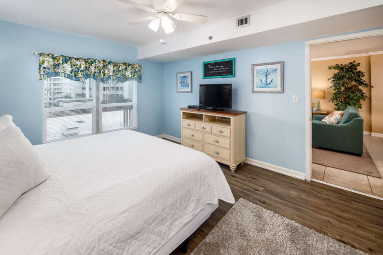 Master bedroom with TV