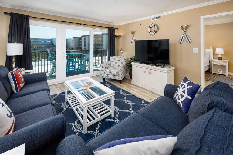 Living room with balcony access