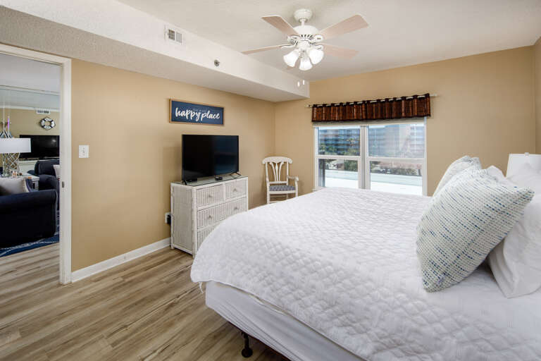 Master bedroom with TV