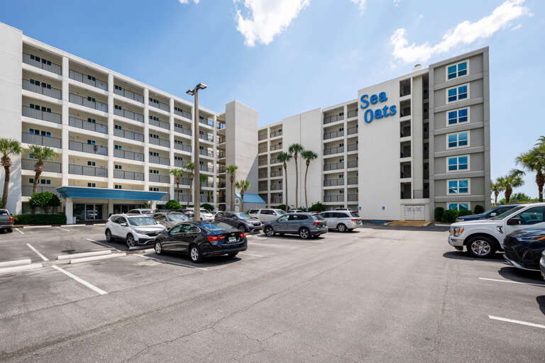 Sea Oats front facade with parking lot