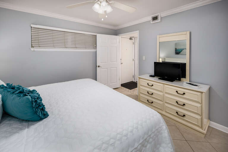 Watch TV while sleeping in in the guest bedroom