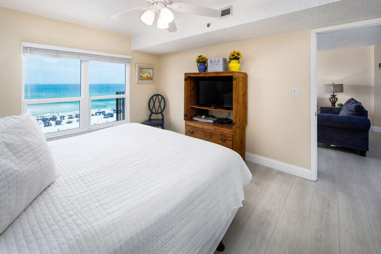 Watch TV or enjoy the views from the comfort of bed