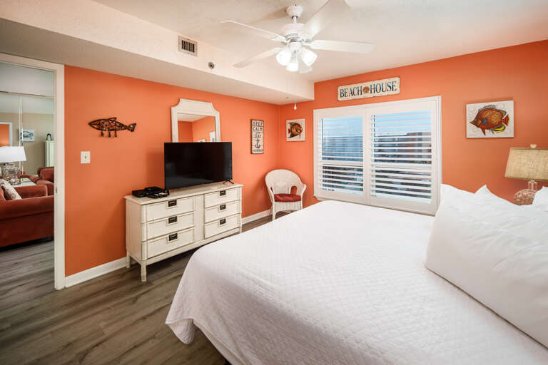 Master bedroom with TV