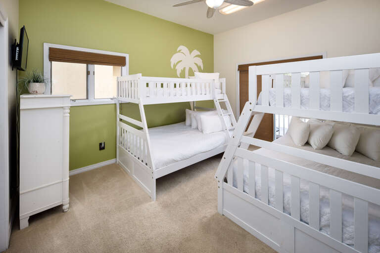 Third bedroom with two sets of bunk beds