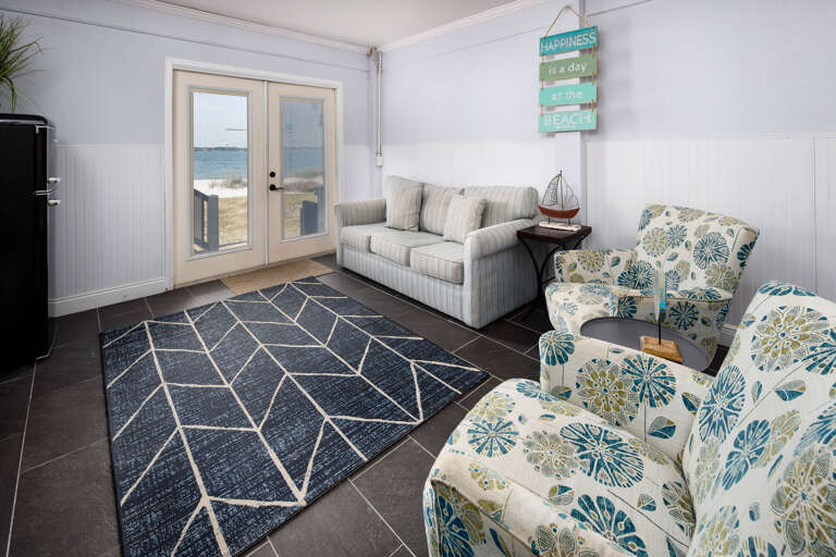 First floor guest suite with queen size sleeper sofa