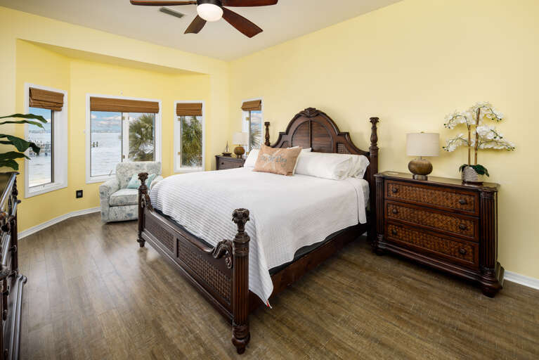 Master bedroom with king size bed