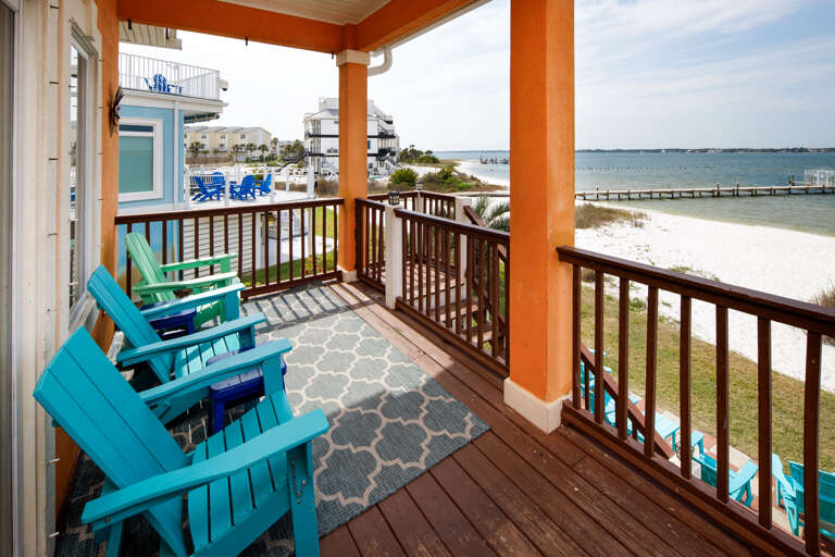 Waterfront views from the back deck