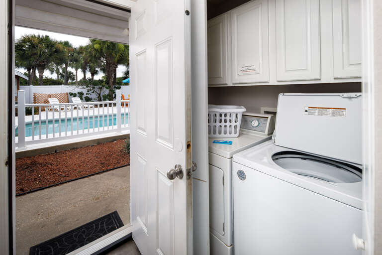 Side A Full size washer and dryer by back door