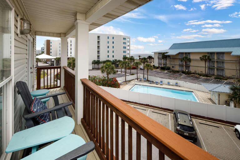 Balcony views facing the beach from kitchen