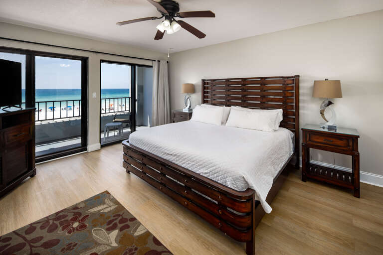 Master bedroom with king size bed