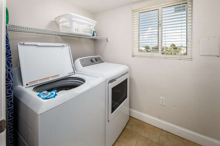 Go home with clean clothes after using the in unit washer and dryer