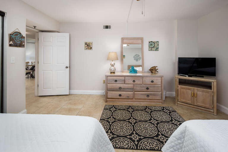 Relax in the guest bedroom while on vacation