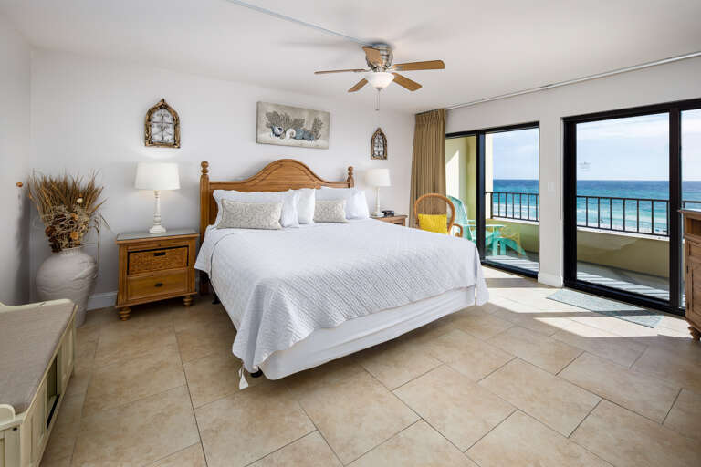 Relax in the king bed in the master bedroom