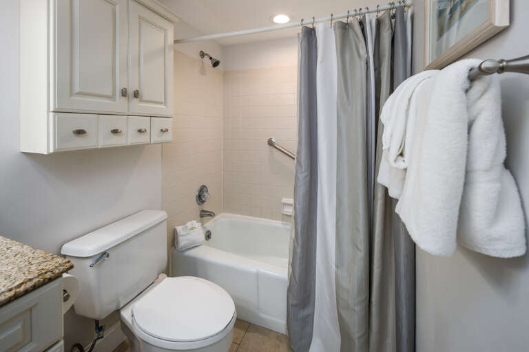 Shower/tub combo in the master bathroom