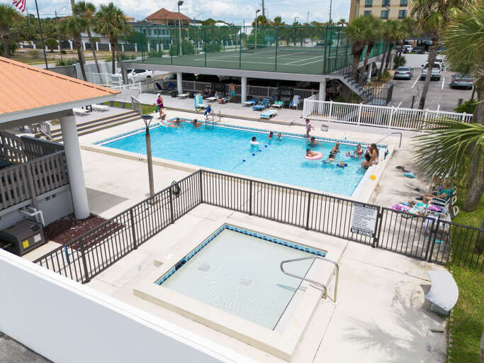 Swimming pool with baby pool