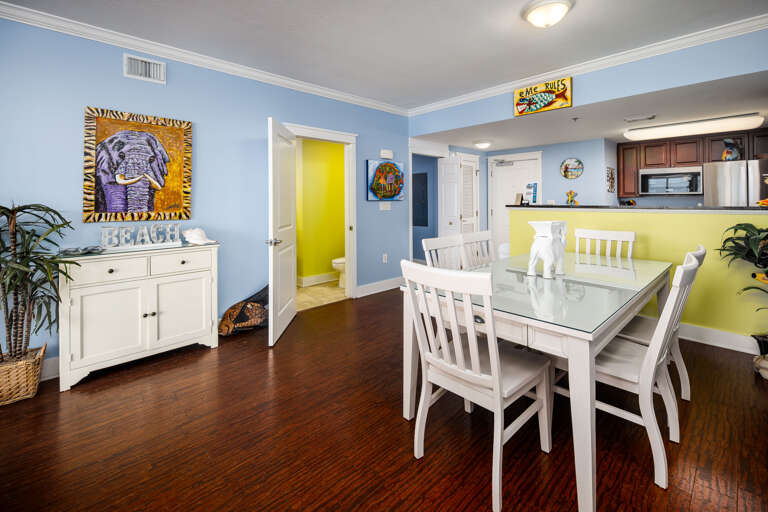 Dining area with seating for six Dining area with seating for six