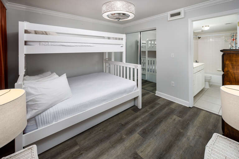 Second bedroom with bunk beds (Twin over double)