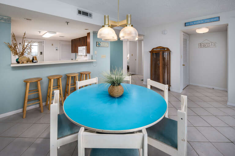 Dining table with seating for 6