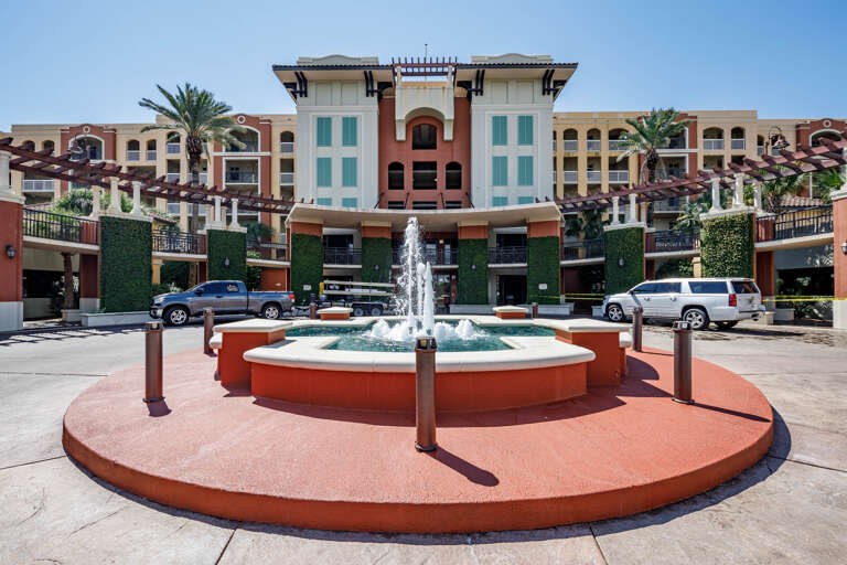 Azure fountain front entrance