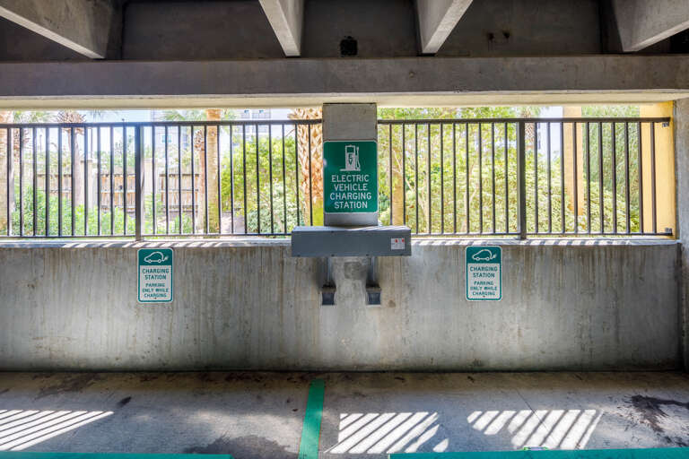 Electric car charging station