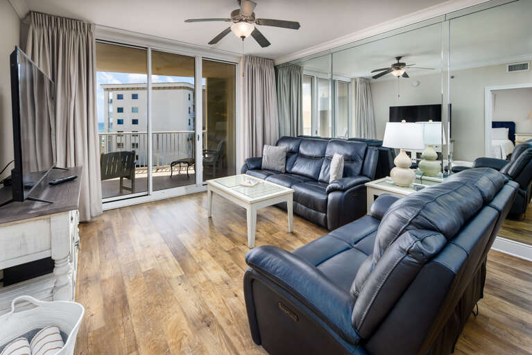 Living room with private balcony