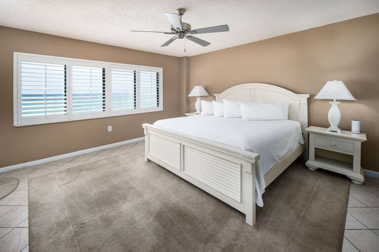 Master bedroom with king size bed