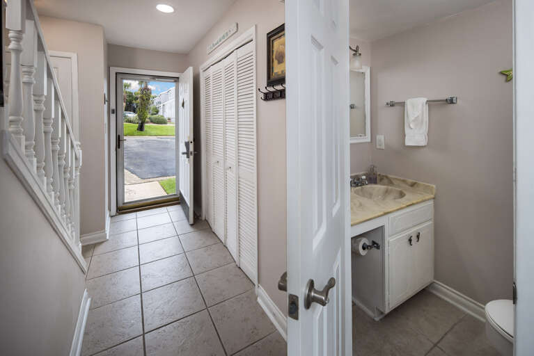 Half bathroom on the first floor