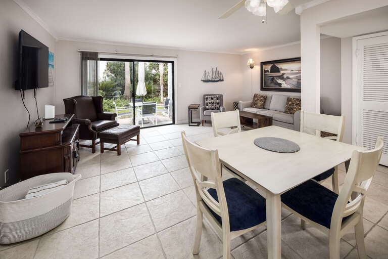 Living/Dining area with access to back patio