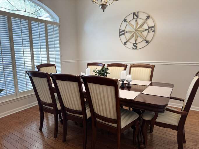 Dining room with seating for eight