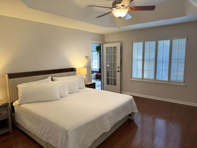 Master bedroom with king size bed