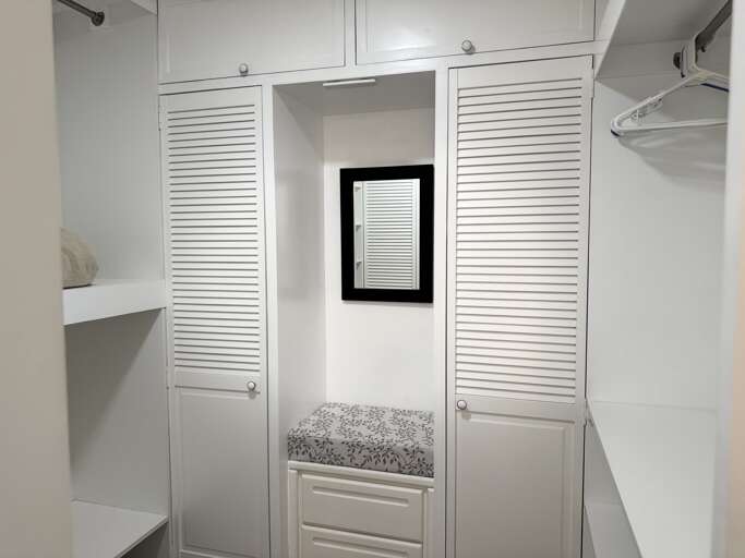 Master bedroom walk-in closet
