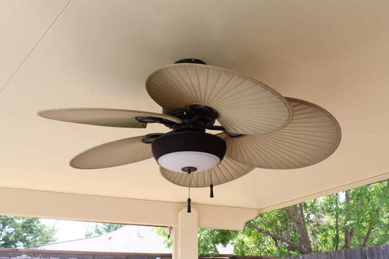 Backyard Patio fan with Bluetooth Speakers