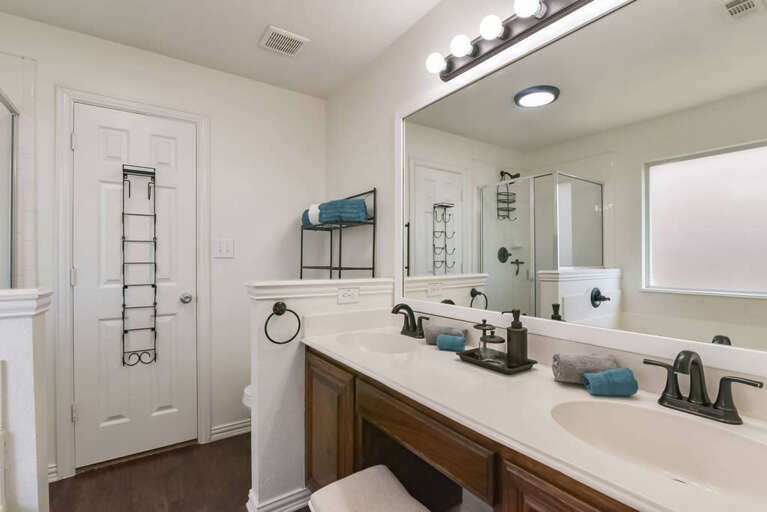 Master Bathroom Vanity with two sinks to separate clutter with your significant other!