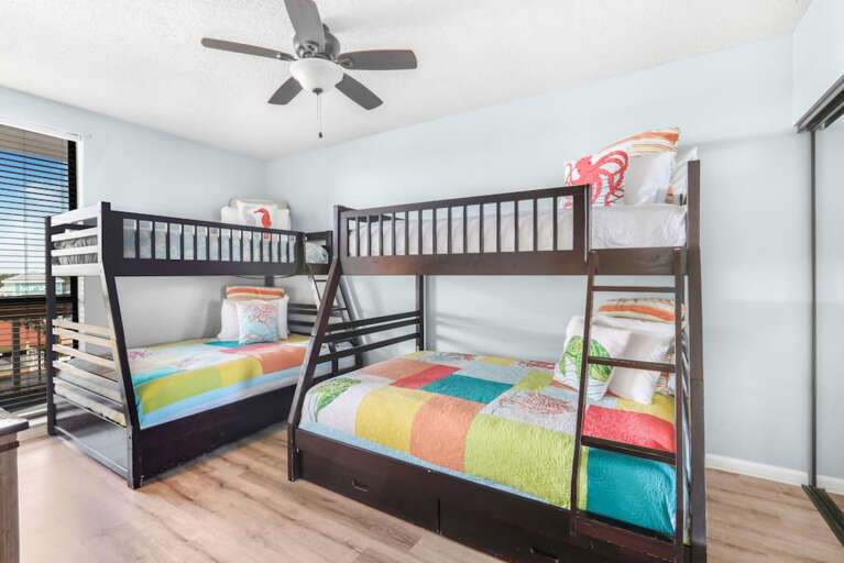 Kids bedroom with double bunk beds