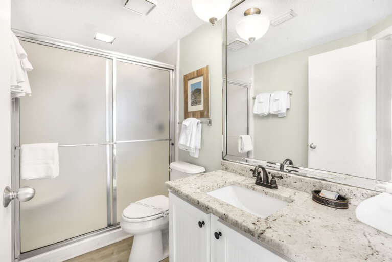 Second bathroom including a stand up shower