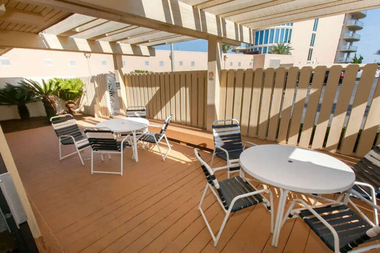 Patio of the amenities center