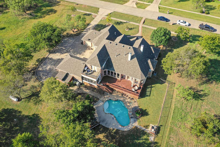 Aerial view of property