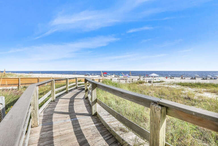 Private beach entrance boardwalk to beach Private beach entrance boardwalk to beach